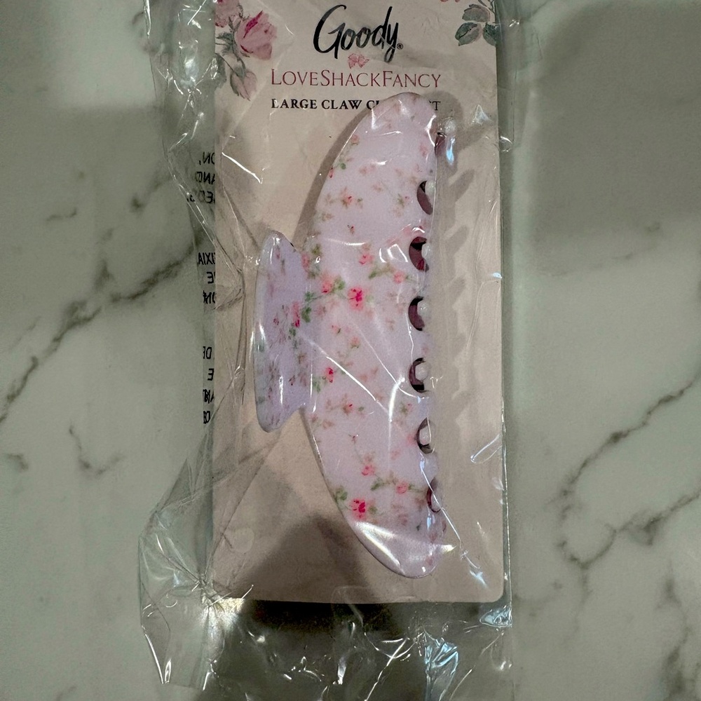 Sold LoveShackFancy x Goody Large Floral Hair Claw Clip